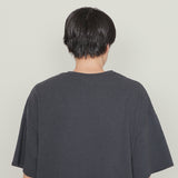 LOGO S/S TEE-BLEACH｜綿100％ ユニセックス 黒