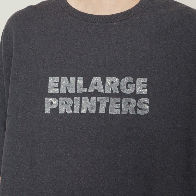 LOGO S/S TEE-BLEACH｜綿100％ ユニセックス 黒