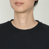 SEED STITCH KNIT TEE｜吸水速乾 ユニセックス  黒