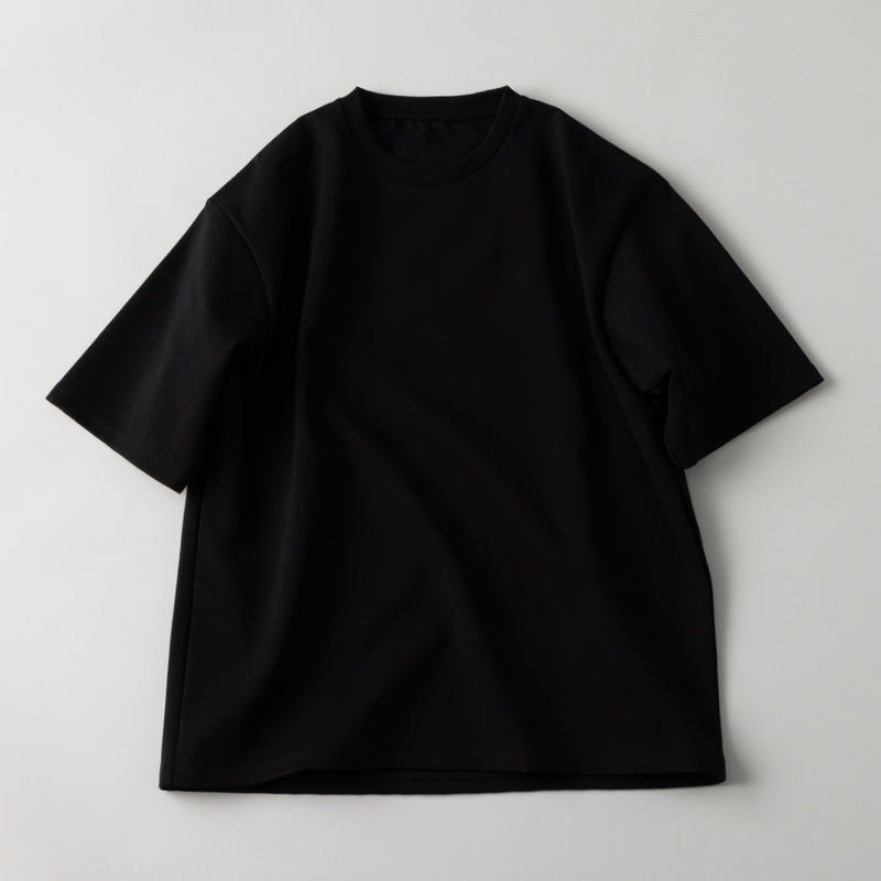 オーバーサイズ スウェットライク Tシャツ 黒