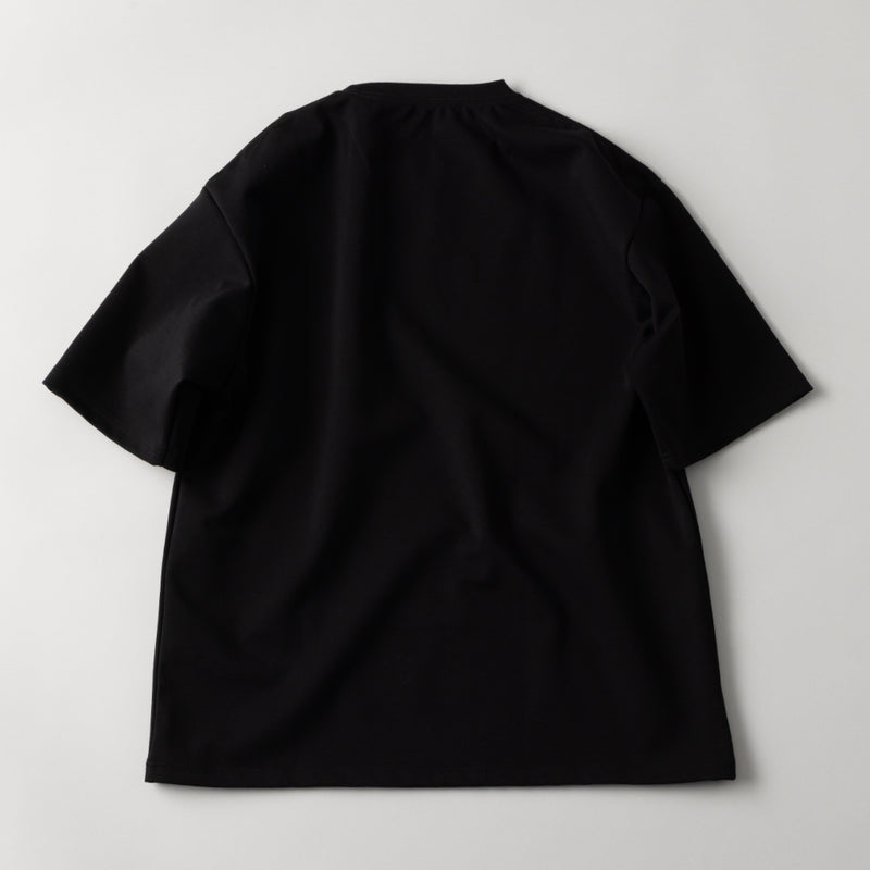 オーバーサイズ スウェットライク Tシャツ 黒