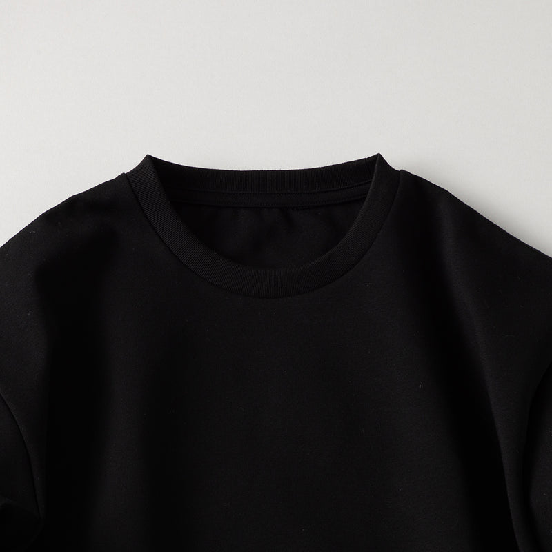 オーバーサイズ スウェットライク Tシャツ 黒