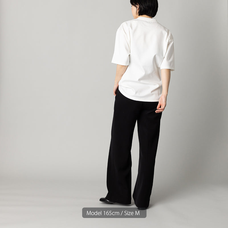 オーバーサイズ スウェットライク Tシャツ 白