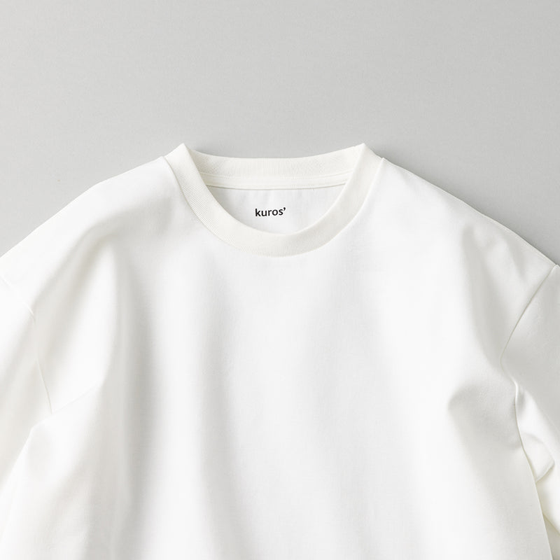 オーバーサイズ スウェットライク Tシャツ 白 – kuros.style