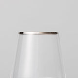 ガラス タンブラー 口元シルバー 400ml
