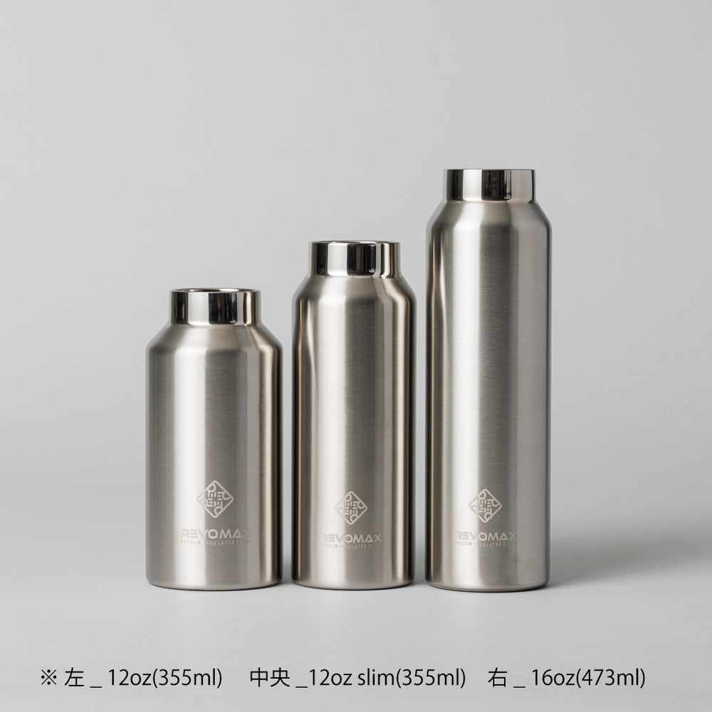 REVOMAX Standard Without Cap 炭酸対応 真空断熱ボトル 12oz(355ml
