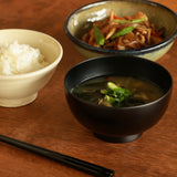 越前硬漆 一乗椀  黒