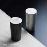 【kuros'オリジナル】チタン二重タンブラー GUNMETA プレミアム 黒 350ml 桐箱入り