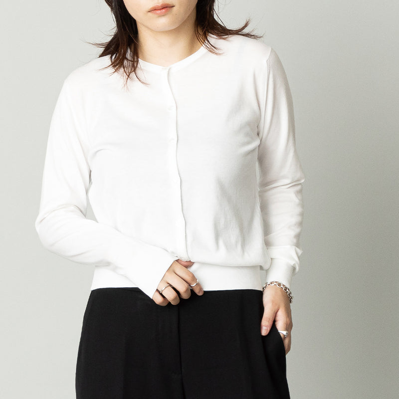 【EC限定展開】SIMETO カーディガン WHITE M