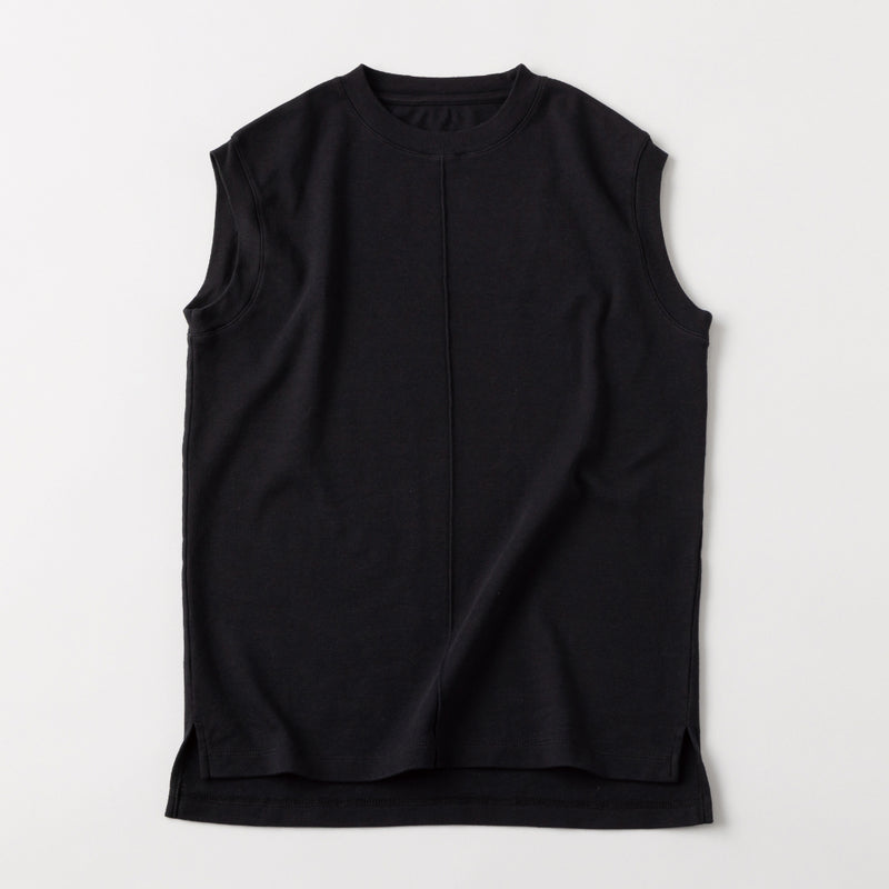 オーガニックコットンノースリーブＴシャツ　黒