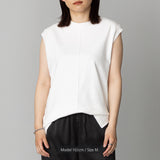 オーガニックコットンノースリーブＴシャツ　白