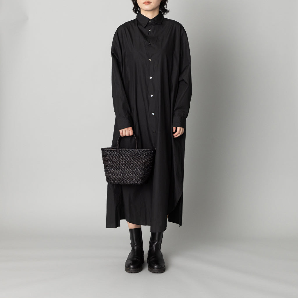 【再入荷】ラフィア マルシェ カゴバッグ 黒 S