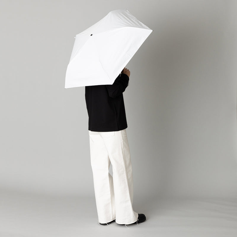 【UV｜晴雨兼用｜軽量ミニ】折りたたみ傘　オフホワイト