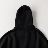 リサイクルコットン使用 ジップパーカー【kuros'別注色】黒