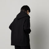 リサイクルコットン使用 ジップパーカー【kuros'別注色】黒