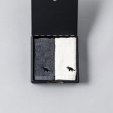 ふんわり甘撚り 刺繍ミニタオルセット (箱入り) ミニタオル×2
