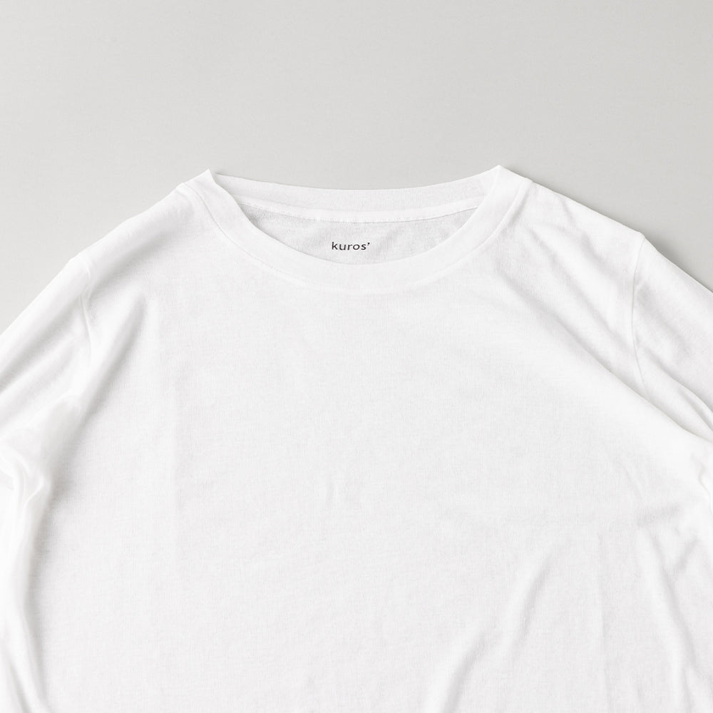 コットン シアー リラックス ロングスリーブTシャツ 白 – kuros