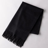 ウールカシミヤストール 黒